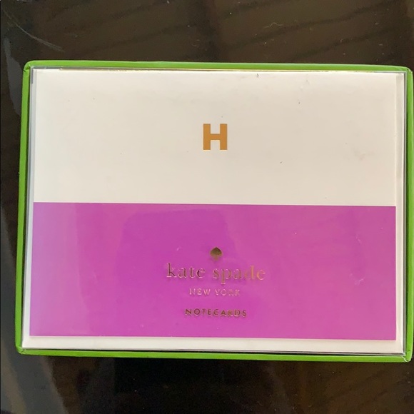 Kate spade dipped inital 10pc card ser H